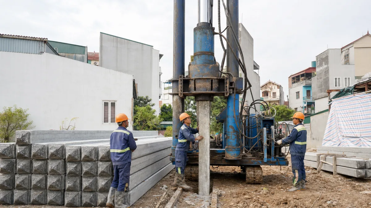 Ép cọc bê tông